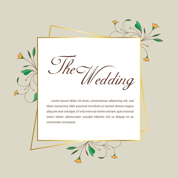 Download Wedding banner invitation | Premium Vector