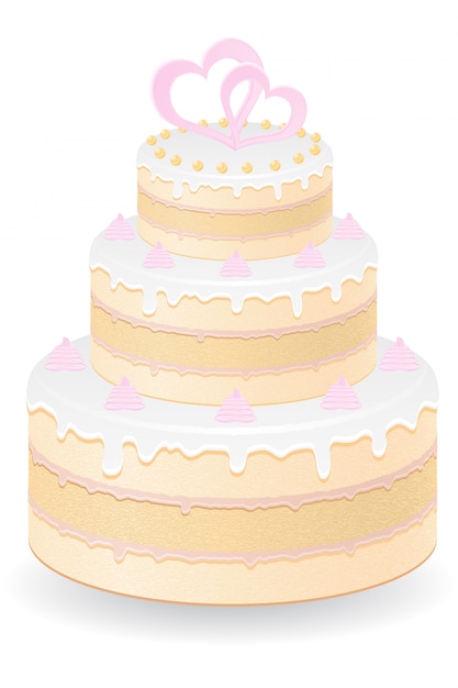 Download Wedding cake vector illustration | Premium Vector