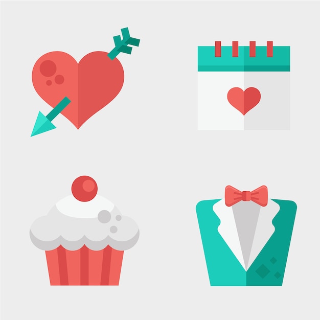 Wedding card element Premium Vector