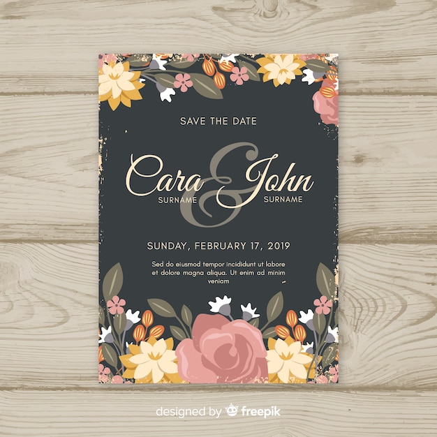 free-vector-elegant-wedding-invitation-card-template