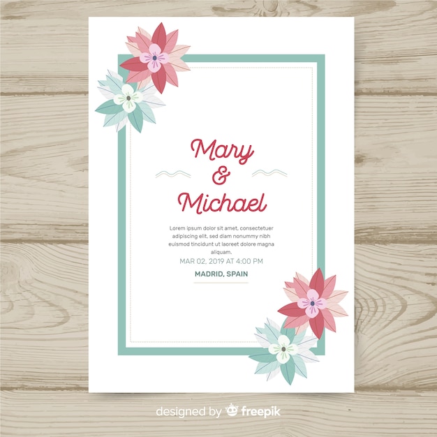 Download Wedding card template Vector | Free Download