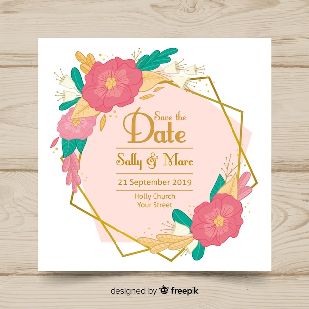 Download Wedding card template Vector | Free Download