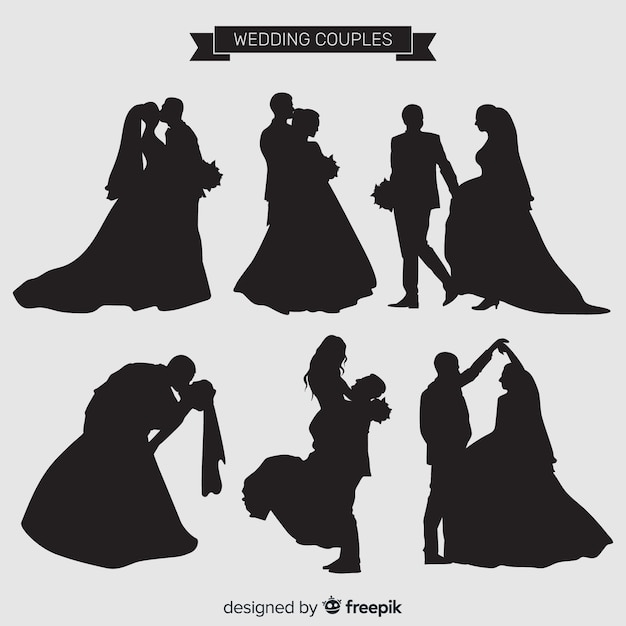 Download Wedding couple character collection Vector | Free Download