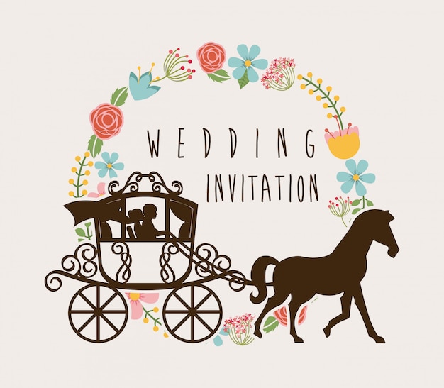 Download Wedding design over white background vector illustration ...