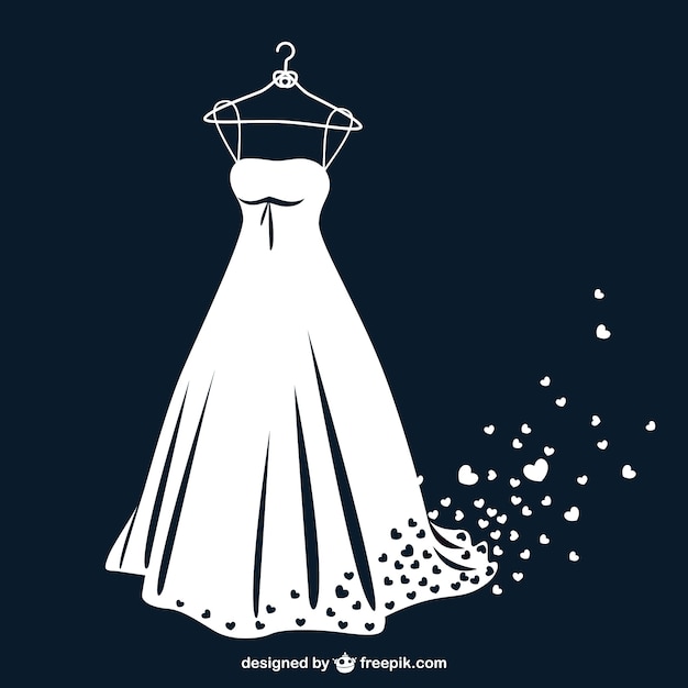 Download Free Vector | Wedding dress illustration