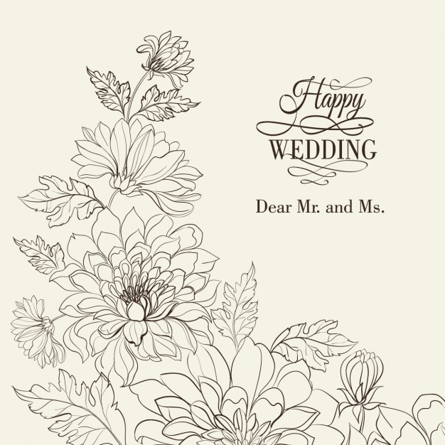 Download Premium Vector | Wedding floral background