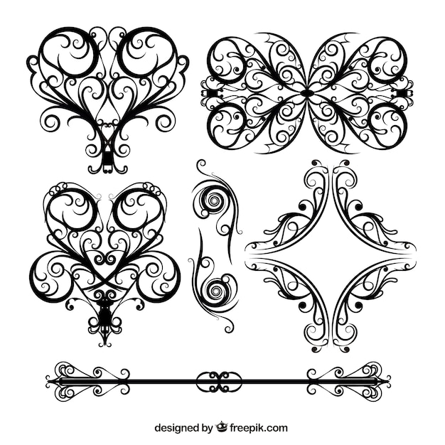 Download Wedding floral lace pattern vector Vector | Free Download