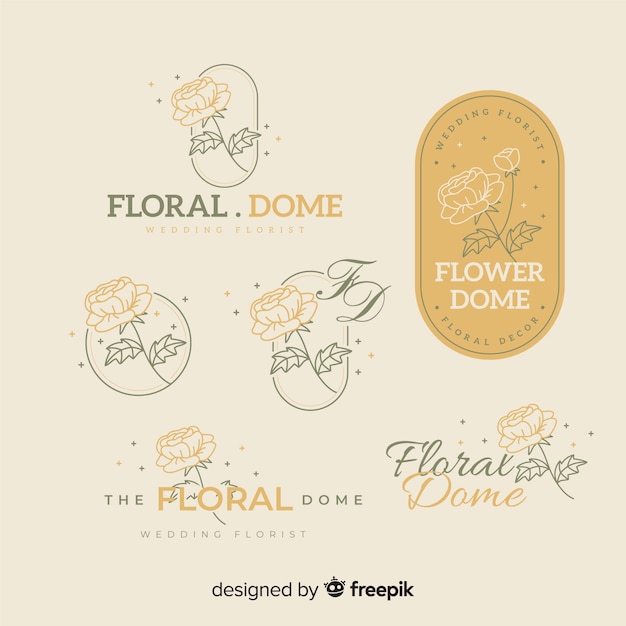 Download Free Download This Free Vector Wedding Florist Logo Template Collection Use our free logo maker to create a logo and build your brand. Put your logo on business cards, promotional products, or your website for brand visibility.