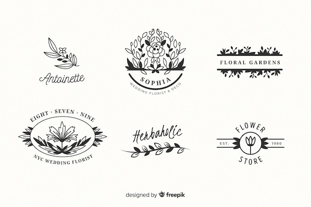 Download Free Wedding Florist Logo Templates Collection Free Vector Use our free logo maker to create a logo and build your brand. Put your logo on business cards, promotional products, or your website for brand visibility.