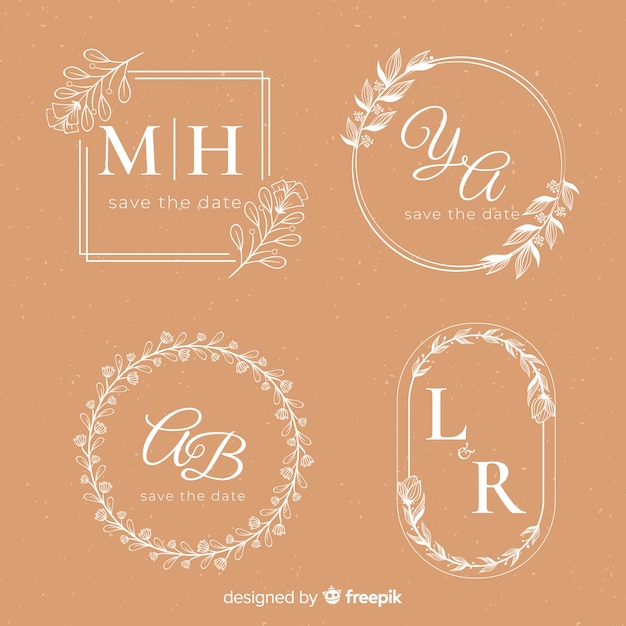 Download Free Download This Free Vector Wedding Hand Drawn Floral Logo Template Use our free logo maker to create a logo and build your brand. Put your logo on business cards, promotional products, or your website for brand visibility.