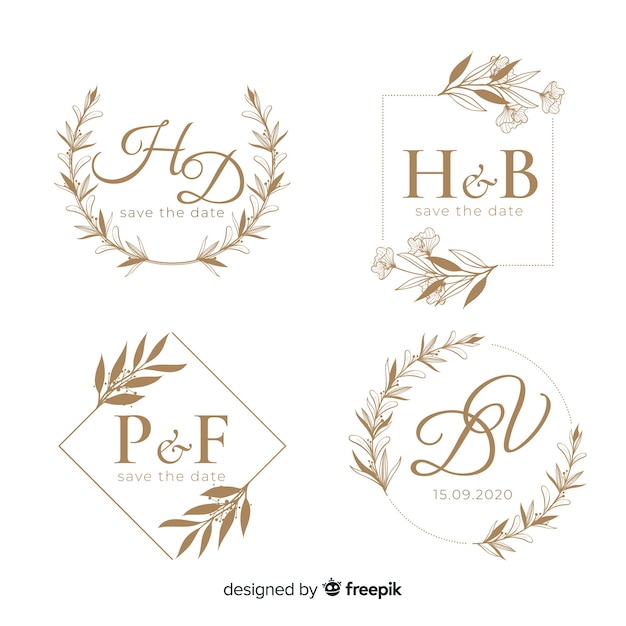 Download Free Download This Free Vector Wedding Hand Drawn Floral Logo Template Use our free logo maker to create a logo and build your brand. Put your logo on business cards, promotional products, or your website for brand visibility.