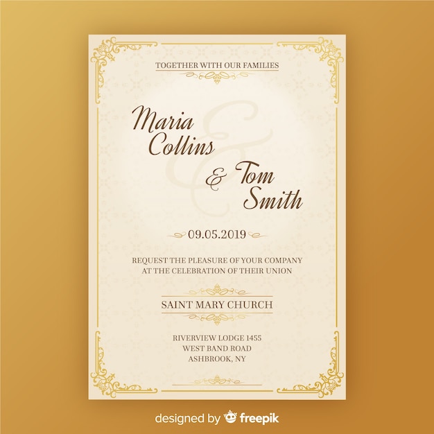 Format Of A Wedding Invitation Card 8