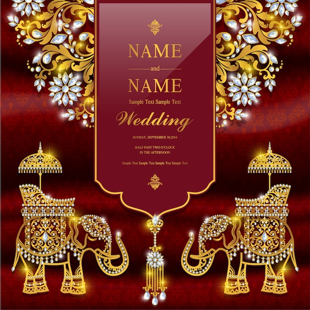 Download Wedding invitation card templates. Vector | Premium Download