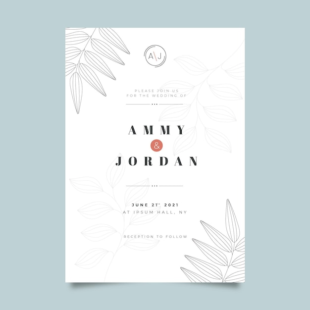 Free Vector | Wedding invitation concept