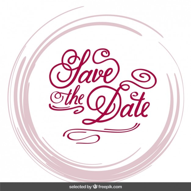 Download Wedding invitation in lettering style Vector | Free Download