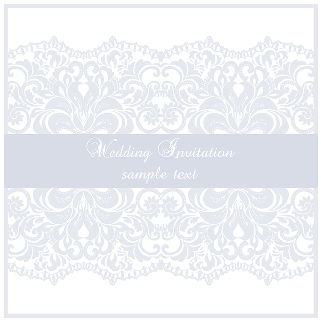 Download Wedding invitation template with ribbon Vector | Free Download