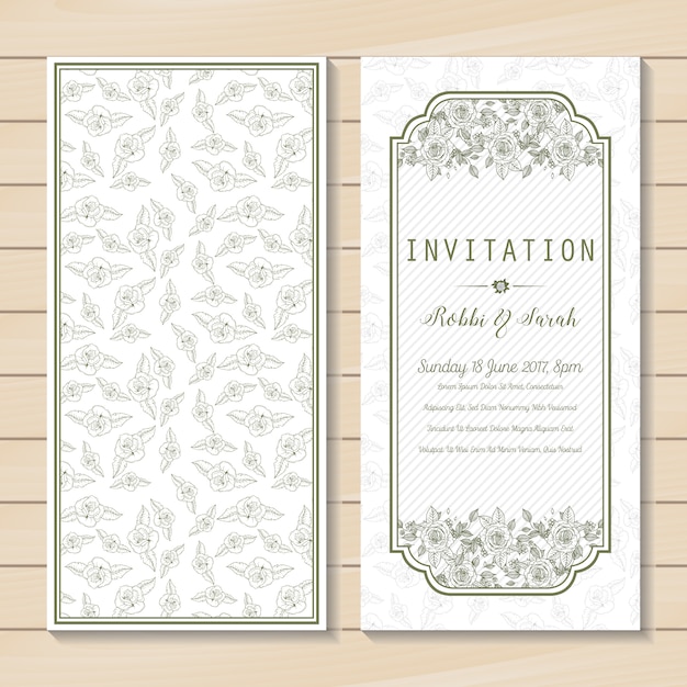 Download Free Vector | Wedding invitation template