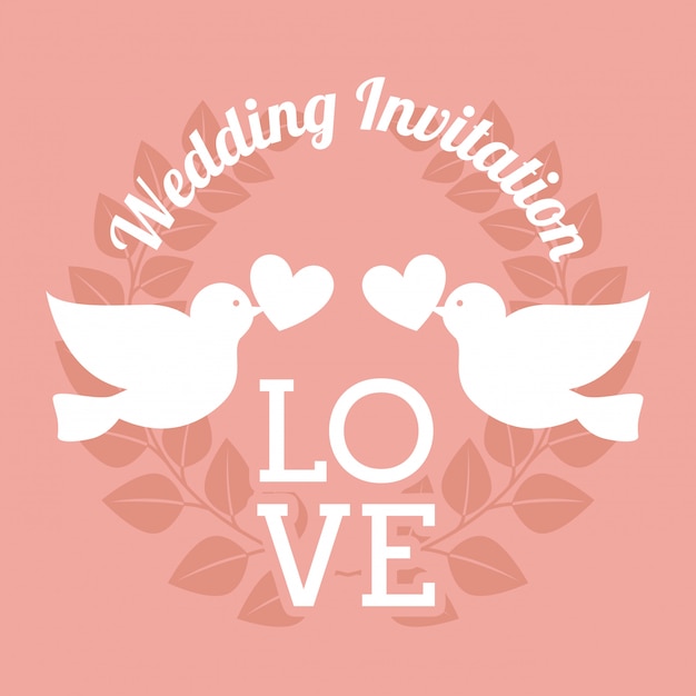 Wedding invitation | Premium Vector