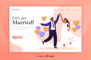 Free Vector Wedding Landing Page Template Free Vector Wedding Landing Page Template