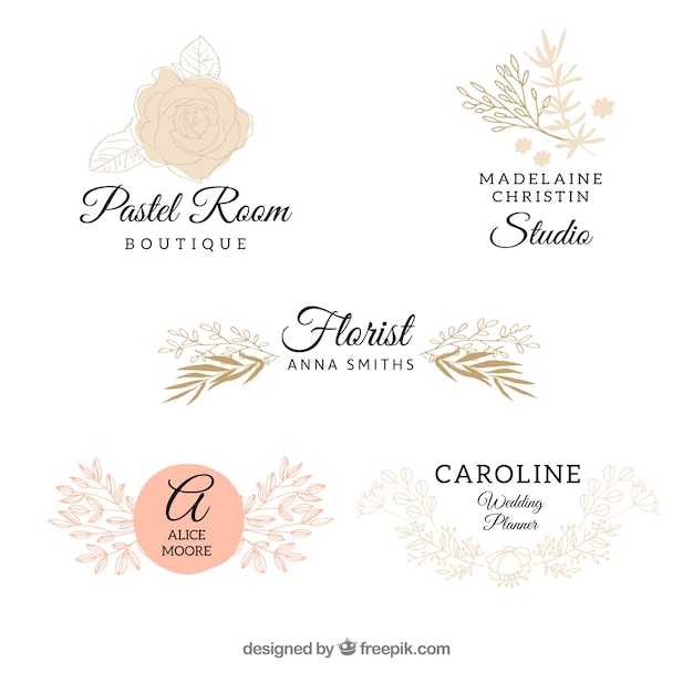 Download Free Wedding Logo Collection Free Vector Use our free logo maker to create a logo and build your brand. Put your logo on business cards, promotional products, or your website for brand visibility.