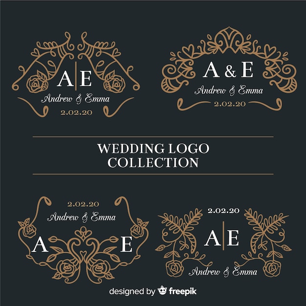 Download Wedding logo collection Vector | Free Download