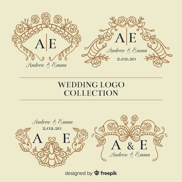 Wedding logo collection Vector | Free Download