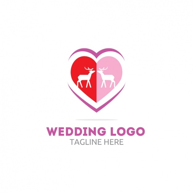 Download Free Wedding Logo With Heart And Deers Free Vector Use our free logo maker to create a logo and build your brand. Put your logo on business cards, promotional products, or your website for brand visibility.