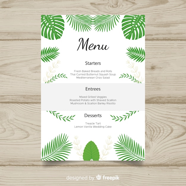 Wedding Menu Templates Free Download