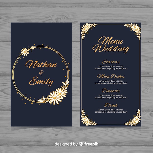 Wedding Menu Choice Template