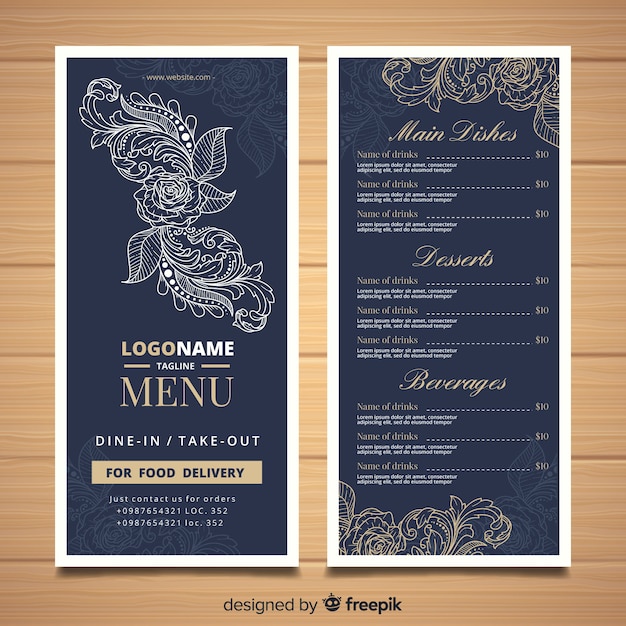 Wedding Menu Templates Free Download