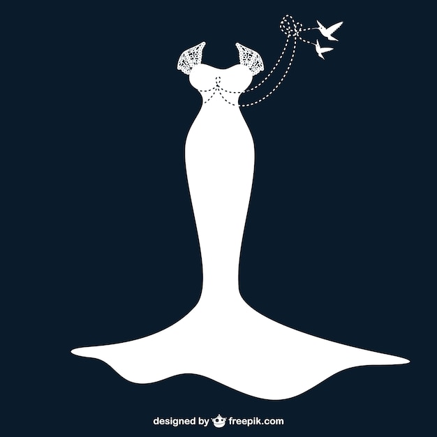 Download Free Vector | Wedding mermaid dress vector