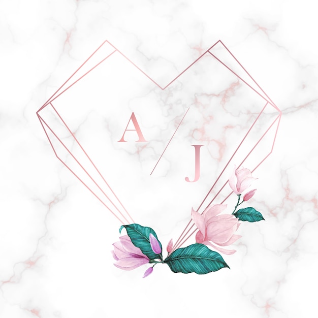 Download Free Wedding Monogram Logo Design Template Watercolor Floral Frame For Use our free logo maker to create a logo and build your brand. Put your logo on business cards, promotional products, or your website for brand visibility.