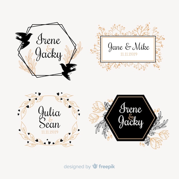 Download Free Download This Free Vector Wedding Monogram Logo Template Collection Use our free logo maker to create a logo and build your brand. Put your logo on business cards, promotional products, or your website for brand visibility.