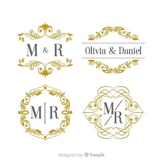 Download Free Download Free Wedding Monogram Logo Templates Collection Vector Use our free logo maker to create a logo and build your brand. Put your logo on business cards, promotional products, or your website for brand visibility.