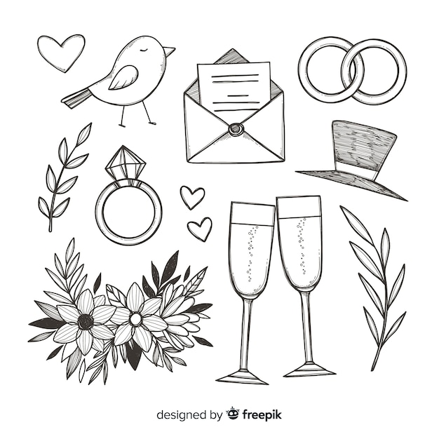 Wedding proposal concept Free Vector