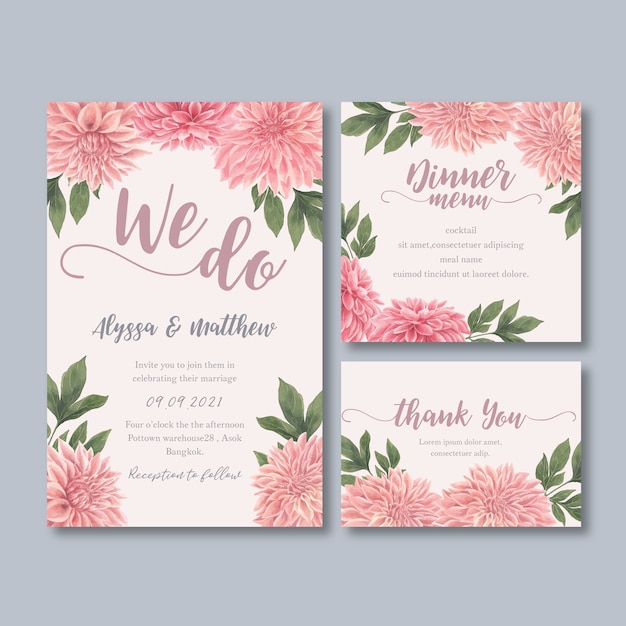 Wedding Reception Flowers With Pastel Leafage Free Vector