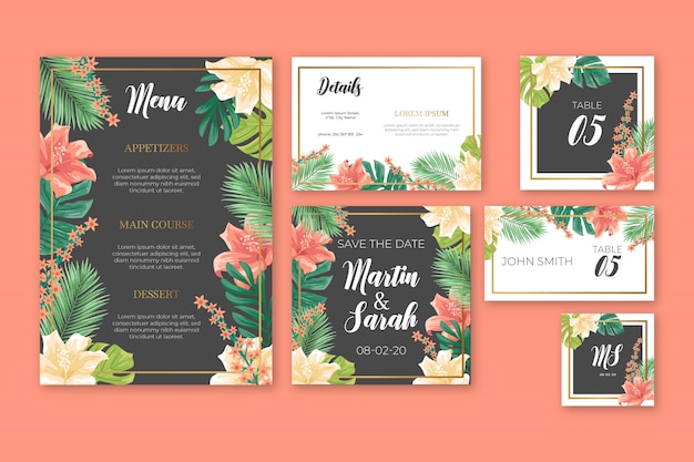 free-vector-wedding-stationery-templates