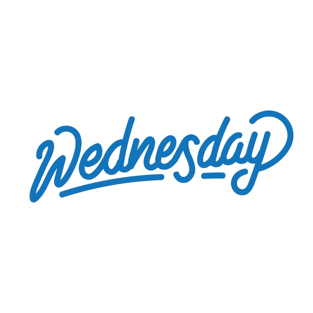 Premium Vector | Wednesday lettering