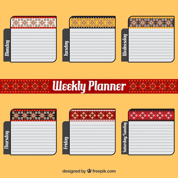 Download Weekly planner design Vector | Free Download