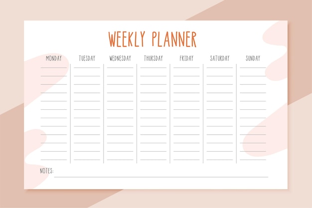 free-vector-weekly-planner-template-card-for-notes
