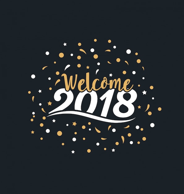 Premium Vector | Welcome 2018