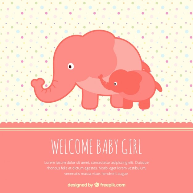 Download Free Vector | Welcome baby girl card