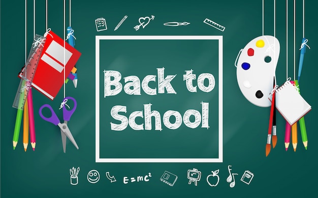 Premium Vector Welcome Back To School Background Poster And Template