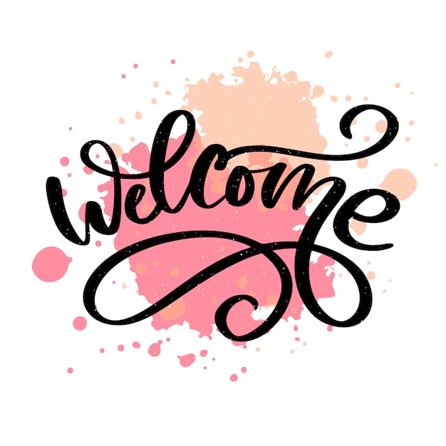 Premium Vector | Welcome brush lettering. illustration for decoration ...