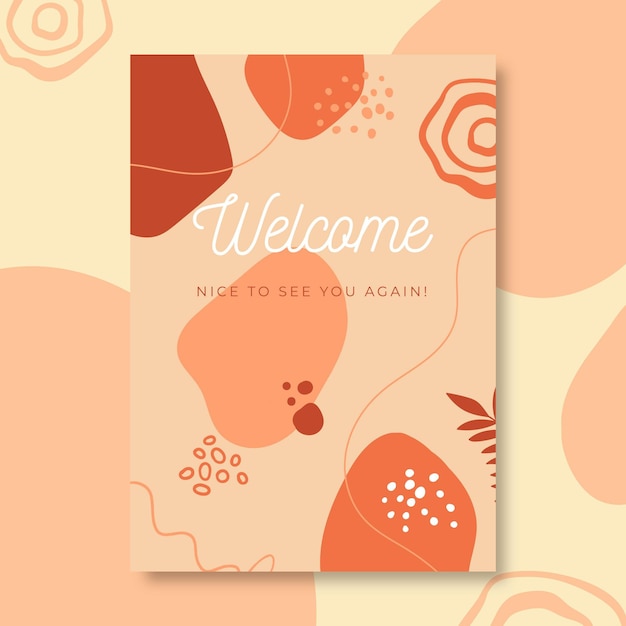 Free Vector Welcome card template