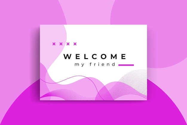 Free Vector Welcome card template