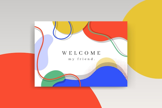 Free Vector | Welcome card template