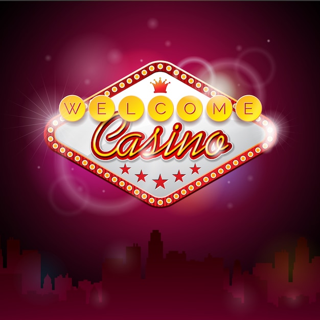 Free Vector | Welcome casino background