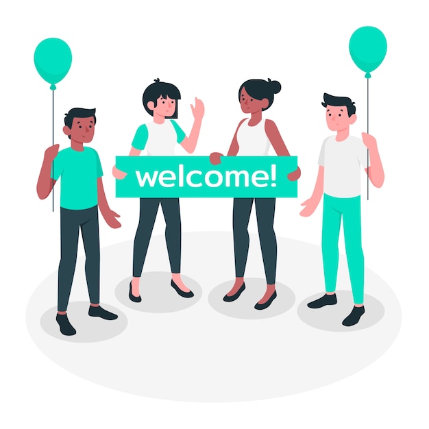 Welcome Concept Illustration Vector Free Download