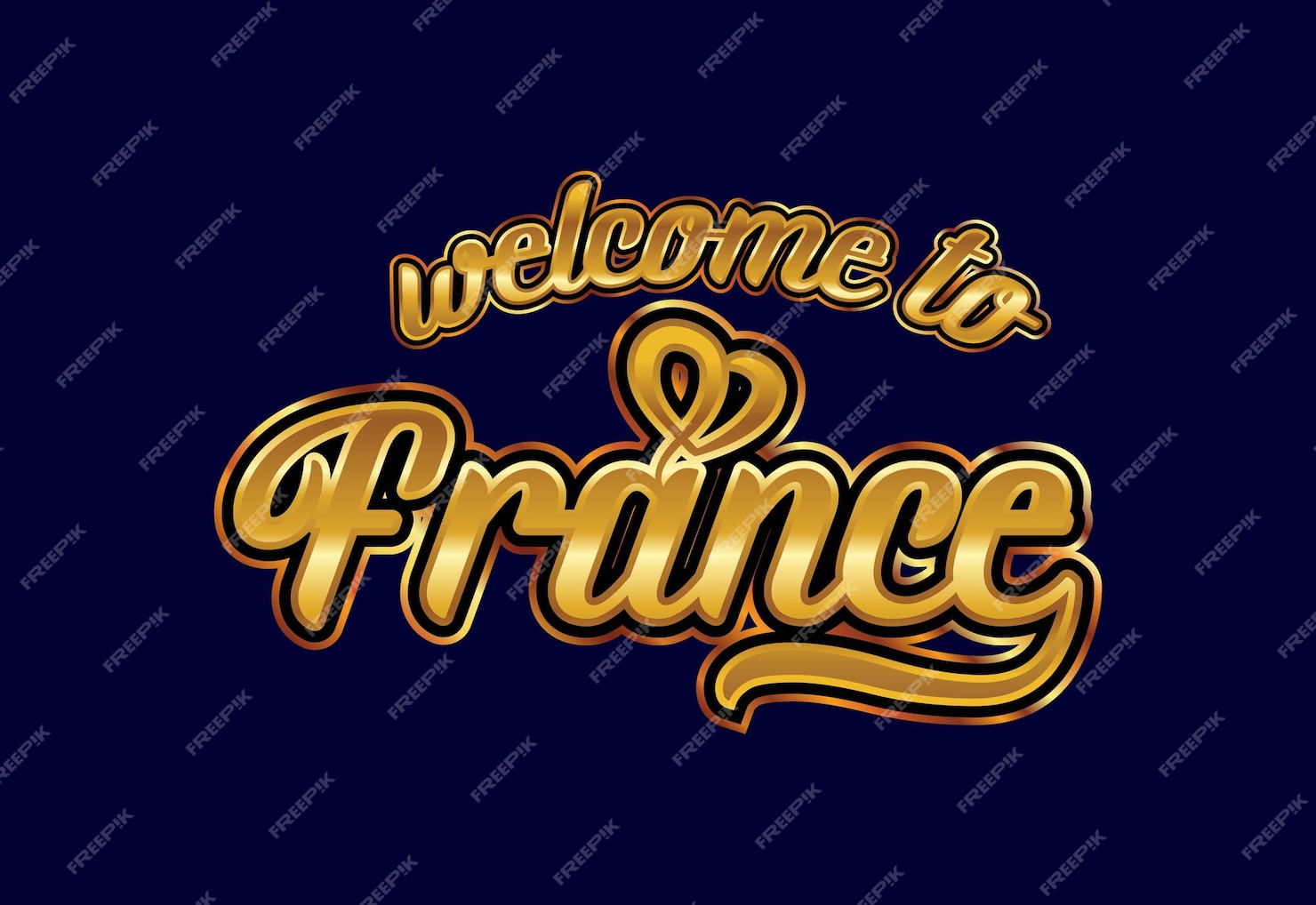 premium-vector-welcome-to-france-word-text-creative-font-design